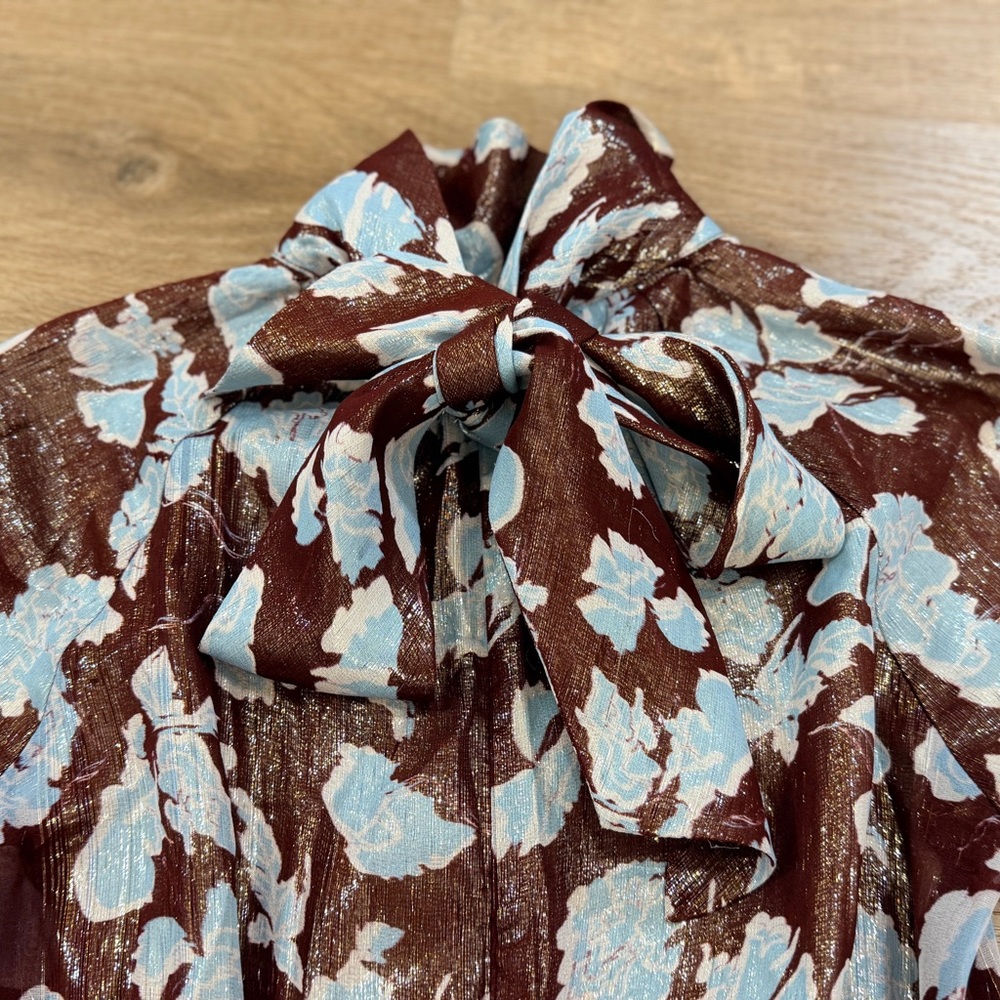 Tanya Taylor Hannah Dress Floral Long Sleeve Mini